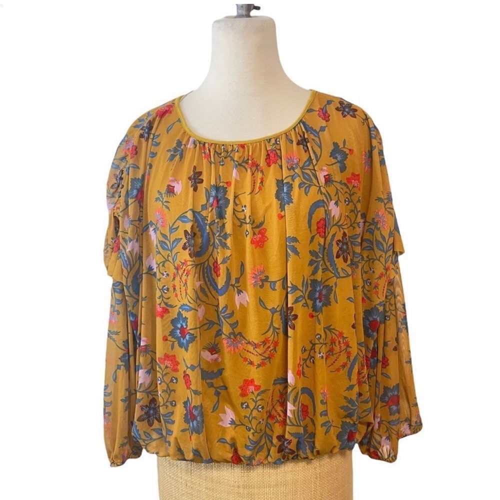 Free People Wildflower Honey Top Golden Size large